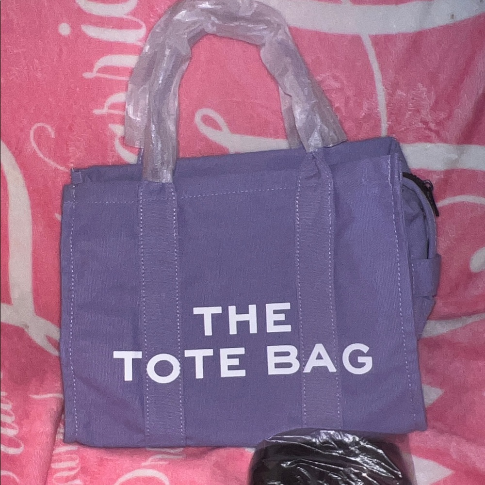 Purple Canvas Tote - - Picture 2 of 9